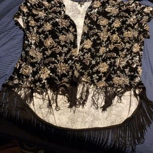 Velveteen Floral kimono wrap